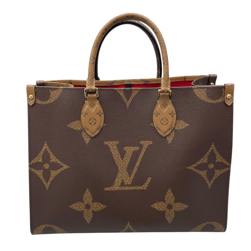 ルイ・ヴィトン LOUIS VUITTON オンザゴーMM M45321 ブラウン モノグラム・ジャイアントリバース レディース トートバッグ