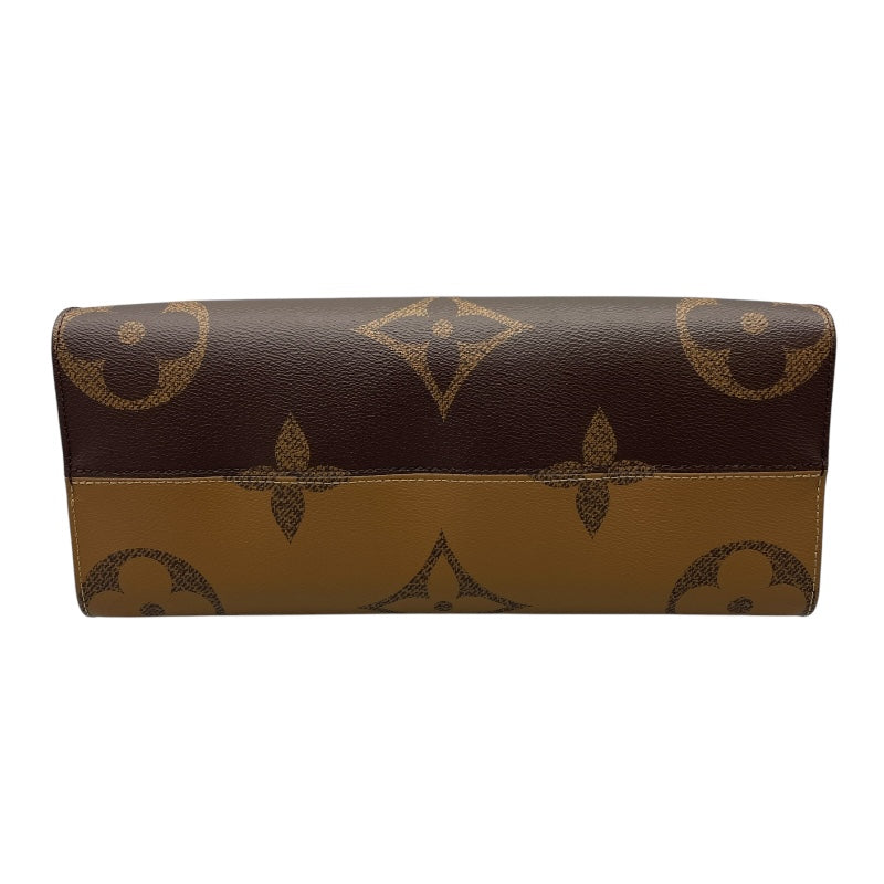 ルイ・ヴィトン LOUIS VUITTON オンザゴーMM M45321 ブラウン モノグラム・ジャイアントリバース レディース トートバッグ