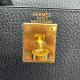 エルメス HERMES ケリー28 外縫い □A刻 ブラック×ゴールド金具 アルデンヌ レディース ハンドバッグ