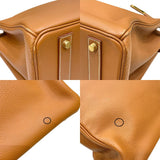 エルメス HERMES バーキン40 □C刻印 ゴールド GD金具 トゴ ユニセックス ハンドバッグ