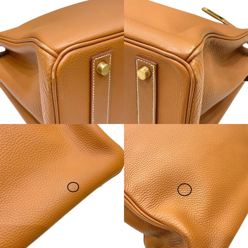 エルメス HERMES バーキン40 □C刻印 ゴールド GD金具 トゴ ユニセックス ハンドバッグ