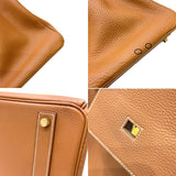 エルメス HERMES バーキン40 □C刻印 ゴールド GD金具 トゴ ユニセックス ハンドバッグ