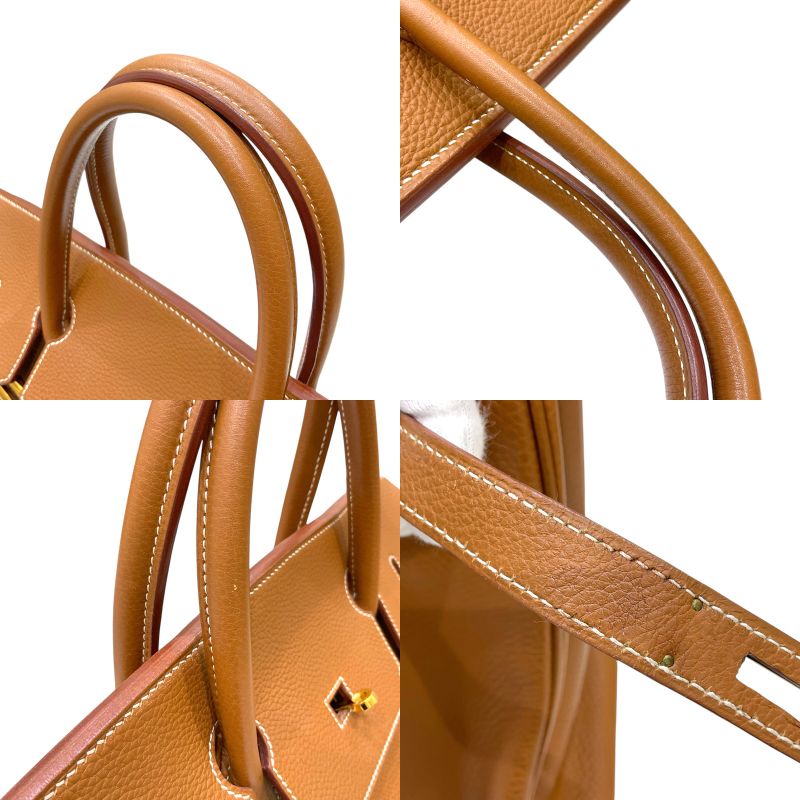 エルメス HERMES バーキン40 □C刻印 ゴールド GD金具 トゴ ユニセックス ハンドバッグ