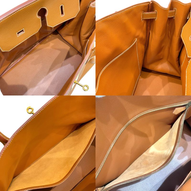 エルメス HERMES バーキン40 □C刻印 ゴールド GD金具 トゴ ユニセックス ハンドバッグ