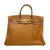 エルメス HERMES バーキン40 □C刻印 ゴールド GD金具 トゴ ユニセックス ハンドバッグ
