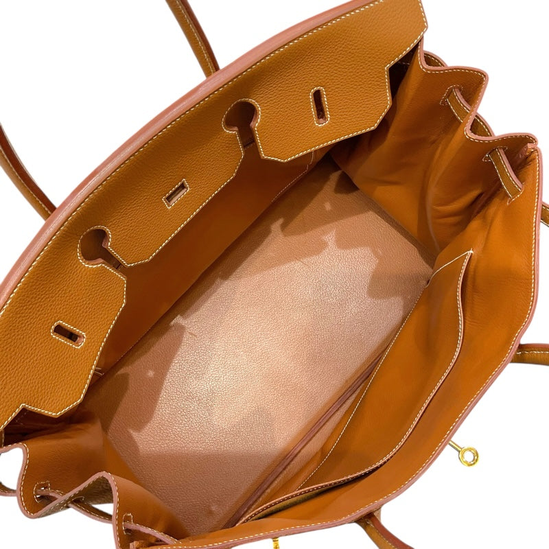 エルメス HERMES バーキン40 □C刻印 ゴールド GD金具 トゴ ユニセックス ハンドバッグ