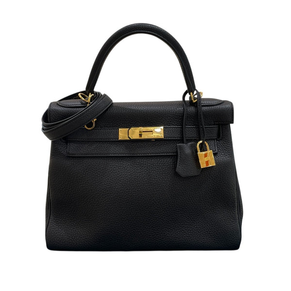 エルメス HERMES ケリー28 内縫い X刻印 ブラック/GD金具
