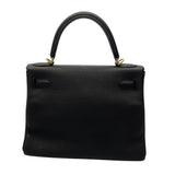 エルメス HERMES ケリー28 内縫い X刻印 ブラック/GD金具 トリヨン レディース ハンドバッグ
