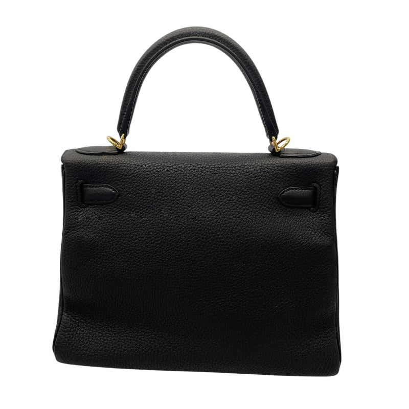 エルメス HERMES ケリー28 内縫い X刻印 ブラック/GD金具 トリヨン レディース ハンドバッグ