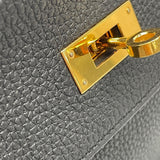 エルメス HERMES ケリー28 内縫い X刻印 ブラック/GD金具 トリヨン レディース ハンドバッグ