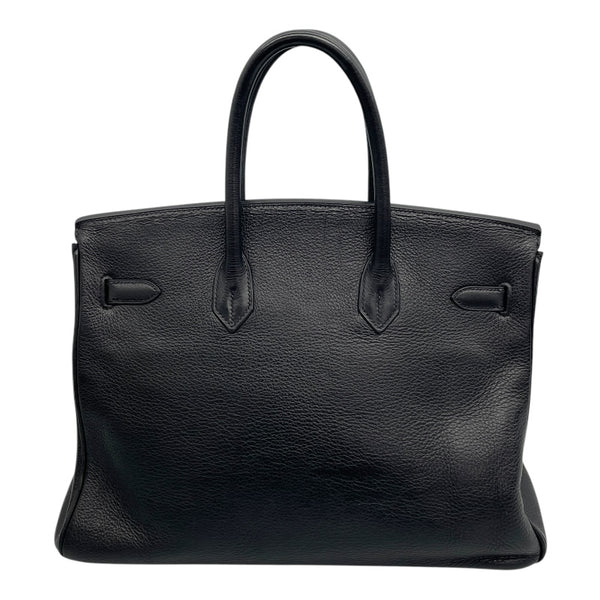 エルメス HERMES バーキン35 □G刻 ブラック×シルバー金具 トゴ レディース ハンドバッグ