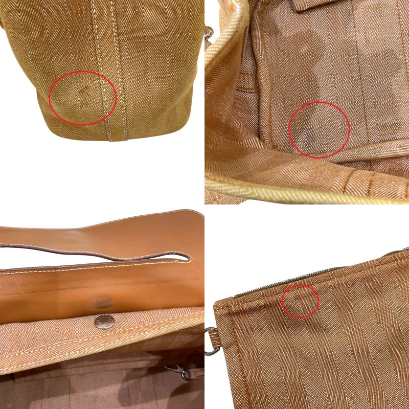 エルメス HERMES ヴァルパライソPM ゴールド シルバー金具 トワル/レザー レディース ハンドバッグ