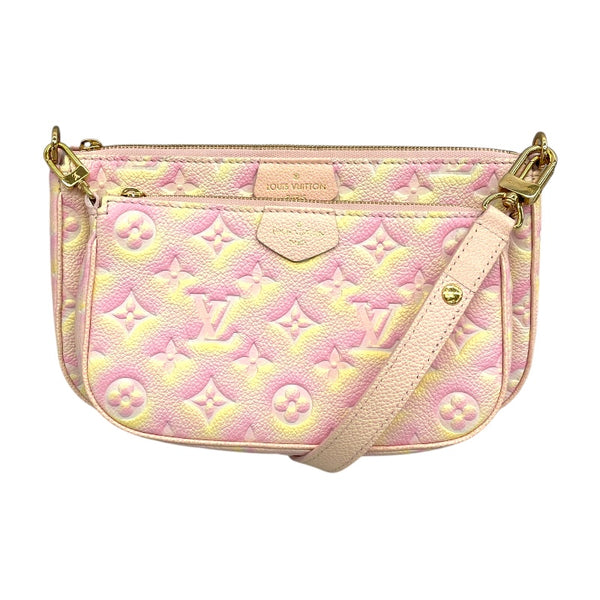 ルイ・ヴィトン LOUIS VUITTON ミュルティ・ポシェット・アクセソワール M46093 ピンク モノグラム・アンプラント レディース ショルダーバッグ
