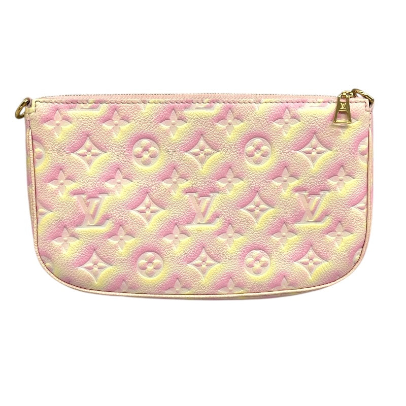 ルイ・ヴィトン LOUIS VUITTON ミュルティ・ポシェット・アクセソワール M46093 ピンク モノグラム・アンプラント レディース ショルダーバッグ