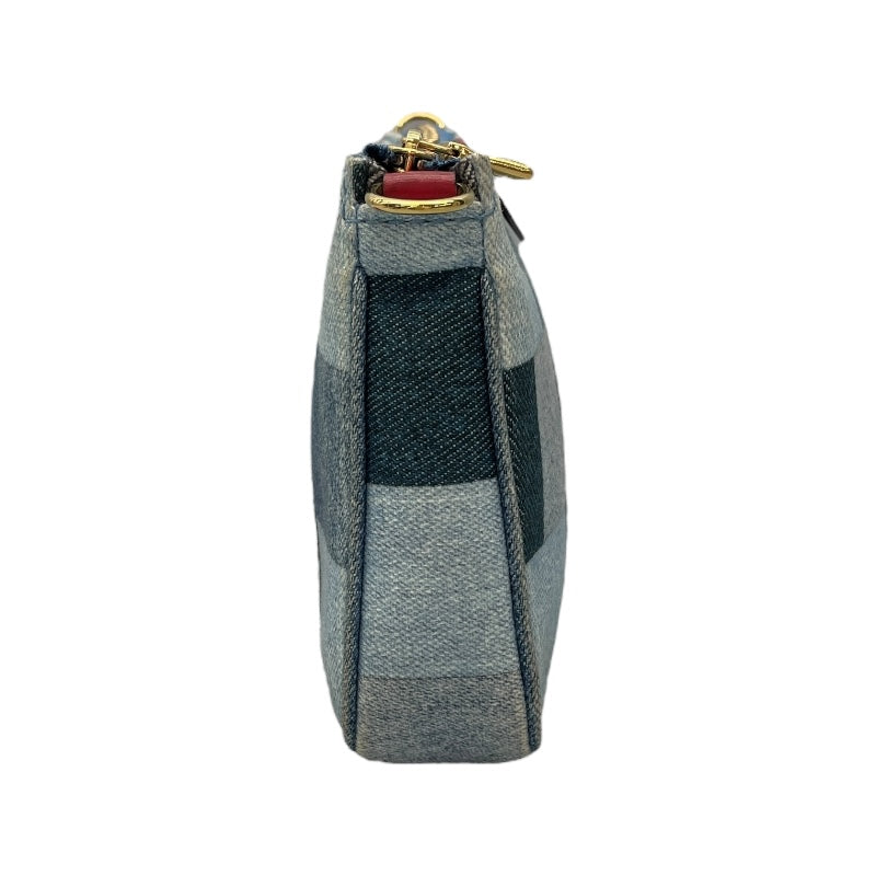 ルイ・ヴィトン LOUIS VUITTON ミュルティ・ポシェット・アクセソワ―ル M44990 ブルー モノグラム・デニム レディース ショルダーバッグ