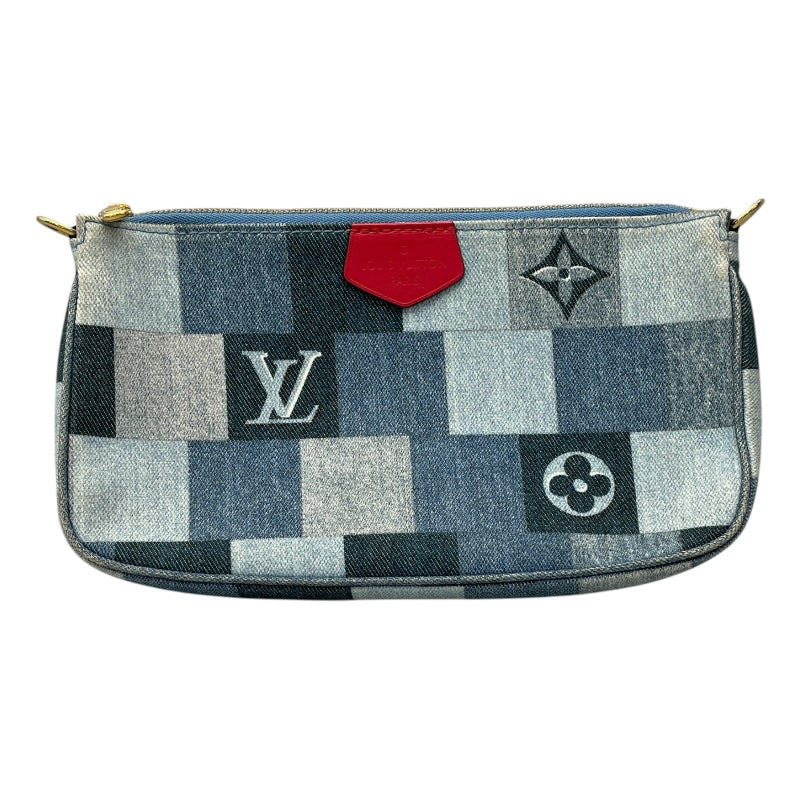 ルイ・ヴィトン LOUIS VUITTON ミュルティ・ポシェット・アクセソワ―ル M44990 ブルー モノグラム・デニム レディース ショルダーバッグ