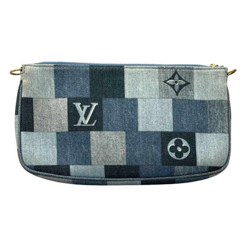 ルイ・ヴィトン LOUIS VUITTON ミュルティ・ポシェット・アクセソワ―ル M44990 ブルー モノグラム・デニム レディース ショルダーバッグ
