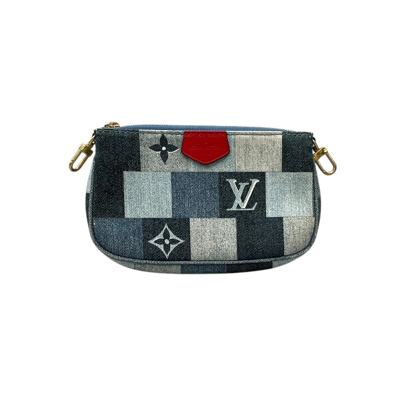 ルイ・ヴィトン LOUIS VUITTON ミュルティ・ポシェット・アクセソワ―ル M44990 ブルー モノグラム・デニム レディース ショルダーバッグ