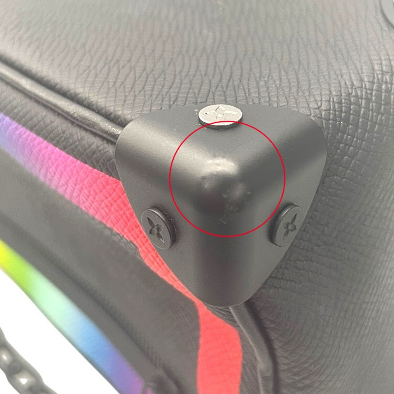 ルイ・ヴィトン LOUIS VUITTON ミニ ソフトトランク M30351 ブラック×マルチ タイガーレザー メンズ ショルダーバッグ