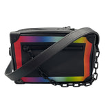 ルイ・ヴィトン LOUIS VUITTON ミニソフトトランク M30351 ブラック×レインボー タイガ レディース ショルダーバッグ