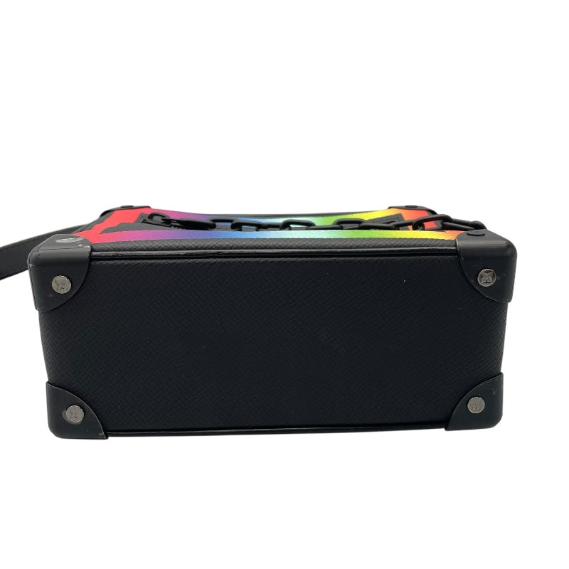 ルイ・ヴィトン LOUIS VUITTON ミニソフトトランク M30351 ブラック×レインボー タイガ レディース ショルダーバッグ
