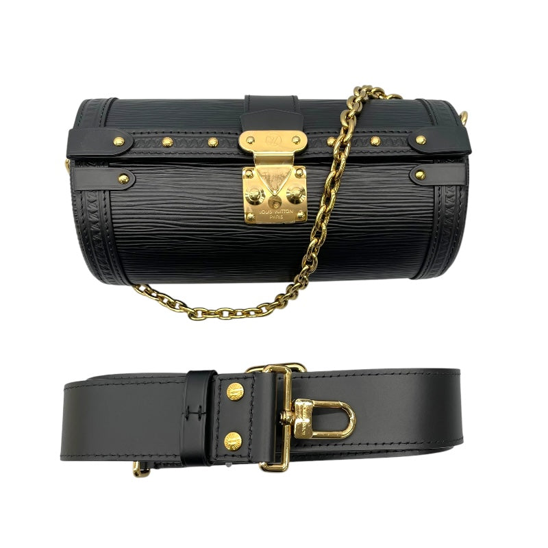 ルイ・ヴィトン LOUIS VUITTON パピヨントランク M58655 ブラック エピレザー レディース ショルダーバッグ