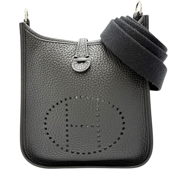 エルメス HERMES エヴリンTPM C刻印 ブラック シルバー金具 トリヨン レディース ショルダーバッグ