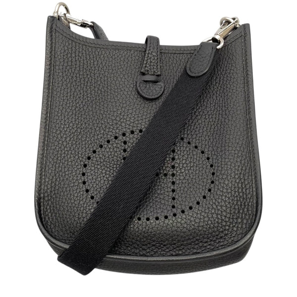 エルメス HERMES エブリンTPM  A刻 ブラック×シルバー金具 トリヨン レディース ショルダーバッグ