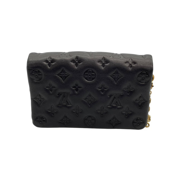 ルイ・ヴィトン LOUIS VUITTON ポシェットクッサン M82116 ブラック モノグラム/ラムレザー レディース ショルダーバッグ