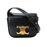 セリーヌ CELINE ミニクロード トリオンフ ショルダーバッグ バッグ 10I513 ブラック ゴールド金具 シャイニーカーフ レディース ショルダーバッグ