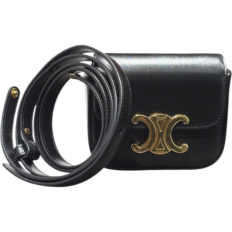 セリーヌ CELINE ミニ クロード 10I513 カーフ シャイニーカーフ レディース ショルダーバッグ