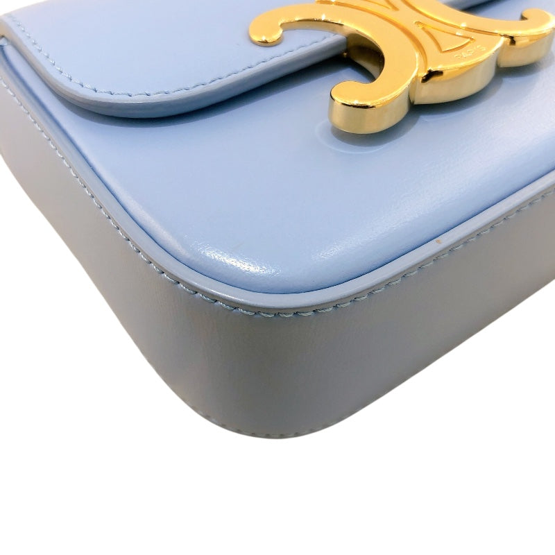 セリーヌ CELINE ミニ クロード 10I513 アイスブルー シャイニーカーフ レディース ショルダーバッグ
