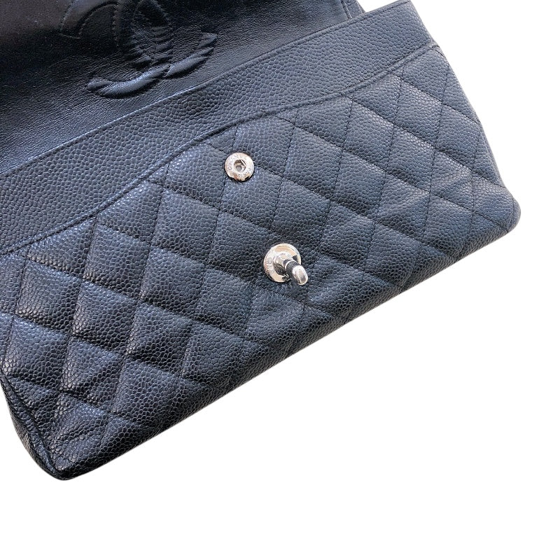 シャネル CHANEL マトラッセ25  A01112 ブラック シルバー金具 キャビアスキン レディース ショルダーバッグ