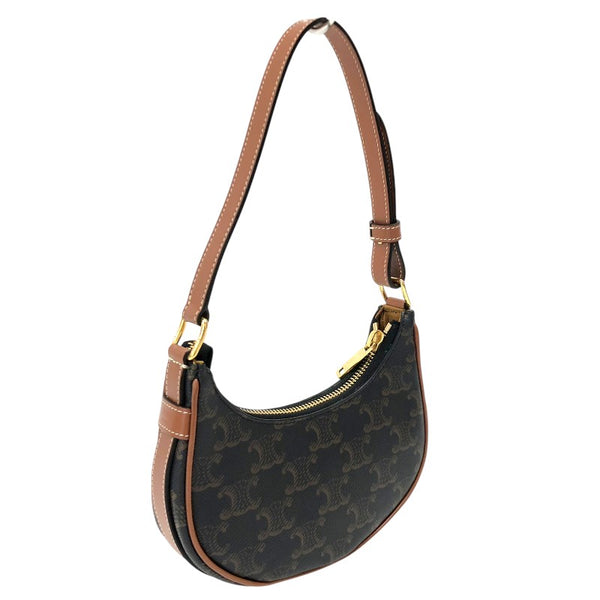 セリーヌ CELINE ミニ アヴァ 10I602DS1 タン ゴールド金具 キャンバス/カーフ レディース ハンドバッグ