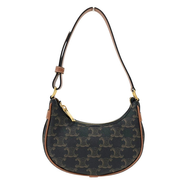 セリーヌ CELINE ミニ アヴァ 10I602DS1 タン ゴールド金具 キャンバス/カーフ レディース ハンドバッグ