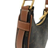セリーヌ CELINE ミニ アヴァ 10I602DS1 タン ゴールド金具 キャンバス/カーフ レディース ハンドバッグ