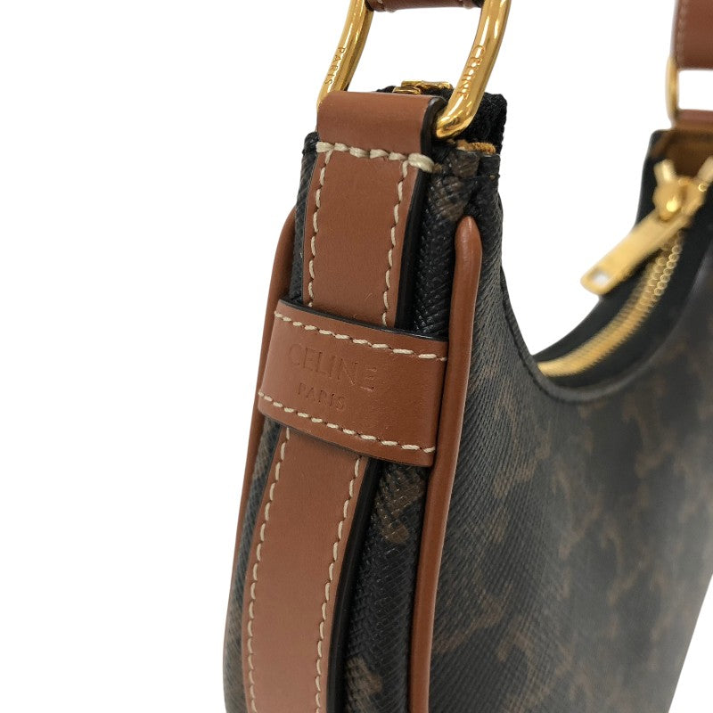 セリーヌ CELINE ミニ アヴァ 10I602DS1 タン ゴールド金具 キャンバス/カーフ レディース ハンドバッグ