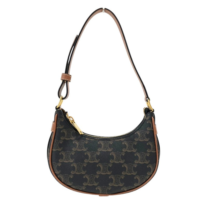 セリーヌ CELINE ミニ アヴァ 10I602DS1 タン ゴールド金具 キャンバス/カーフ レディース ハンドバッグ