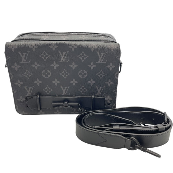 ルイ・ヴィトン LOUIS VUITTON スティーマーメッセンジャー M45585 ブラック モノグラムエクリプス メンズ ショルダーバッグ