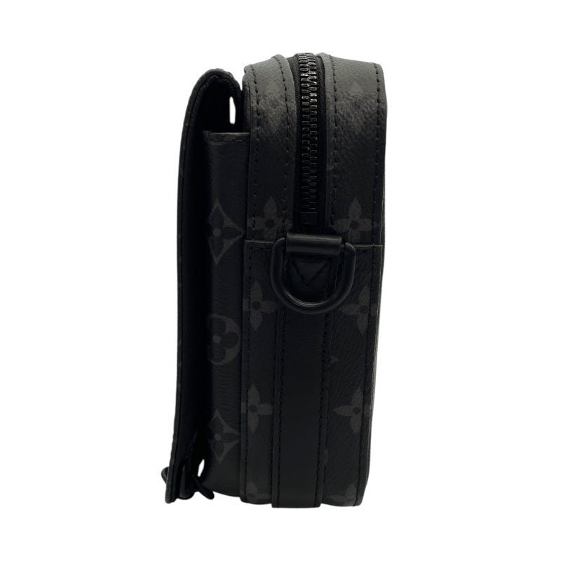 ルイ・ヴィトン LOUIS VUITTON スティーマーメッセンジャー M45585 ブラック モノグラムエクリプス メンズ ショルダーバッグ