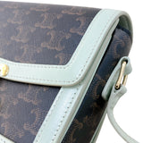 セリーヌ CELINE ティーントリオンフバッグ 188882 グリーン トリオンフキャンバス/カーフ レディース ショルダーバッグ