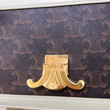 セリーヌ CELINE ティーントリオンフバッグ 188882 グリーン トリオンフキャンバス/カーフ レディース ショルダーバッグ
