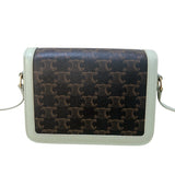 セリーヌ CELINE ティーントリオンフバッグ 188882 グリーン トリオンフキャンバス/カーフ レディース ショルダーバッグ