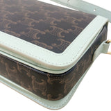 セリーヌ CELINE ティーントリオンフバッグ 188882 グリーン トリオンフキャンバス/カーフ レディース ショルダーバッグ