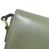 セリーヌ CELINE クラシック トリオンフショルダーバッグ 187363 グリーン カーフスキン レディース ショルダーバッグ