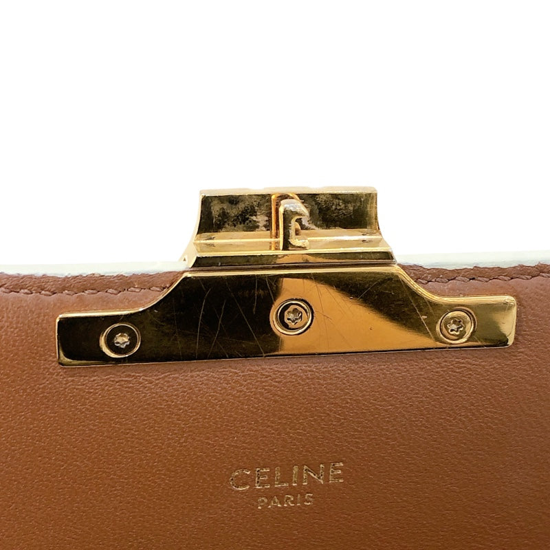 セリーヌ CELINE ショルダーバッグ クロード ホワイト トリオンフキャンバス/カーフ レディース ショルダーバッグ