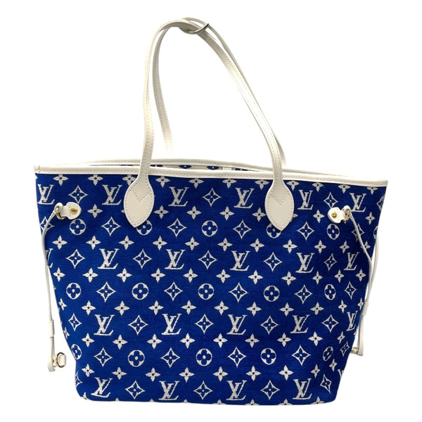 ルイ・ヴィトン LOUIS VUITTON ネヴァーフルMM M46220 ブルー ジャガードベルベット レディース トートバッグ