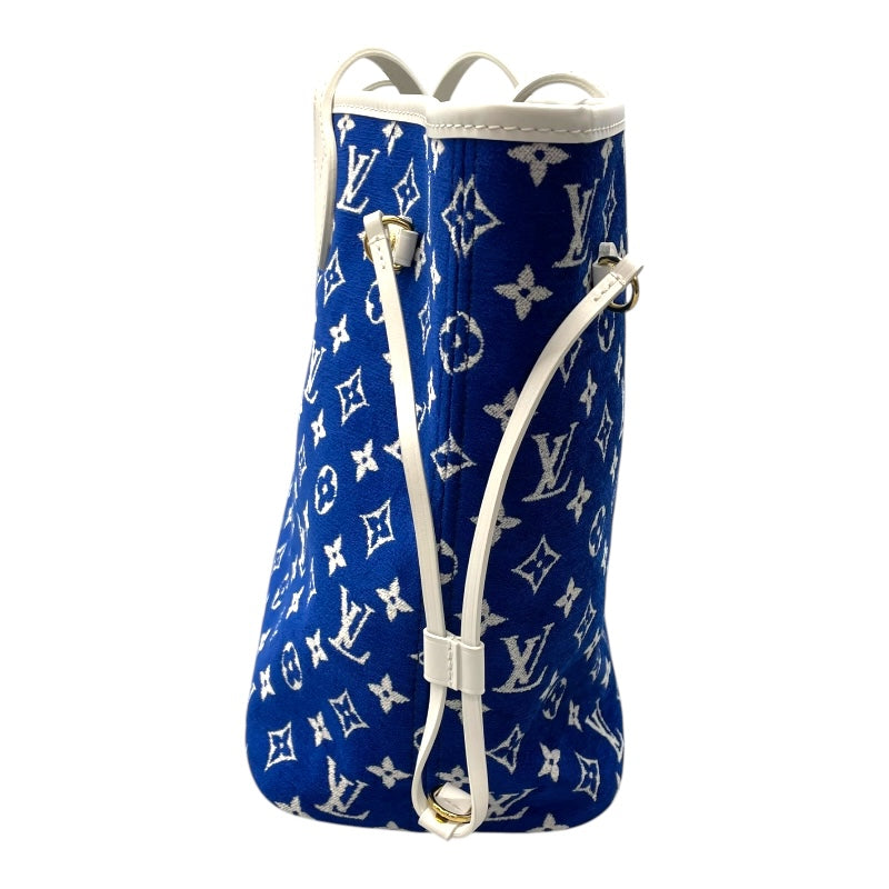 ルイ・ヴィトン LOUIS VUITTON ネヴァーフルMM M46220 ブルー ジャガードベルベット レディース トートバッグ
