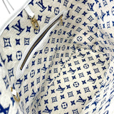 ルイ・ヴィトン LOUIS VUITTON ネヴァーフルMM M46220 ブルー ジャガードベルベット レディース トートバッグ