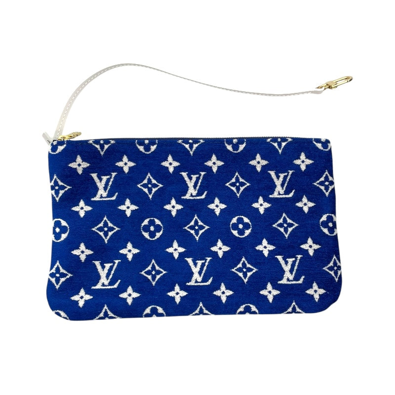 ルイ・ヴィトン LOUIS VUITTON ネヴァーフルMM M46220 ブルー ジャガードベルベット レディース トートバッグ